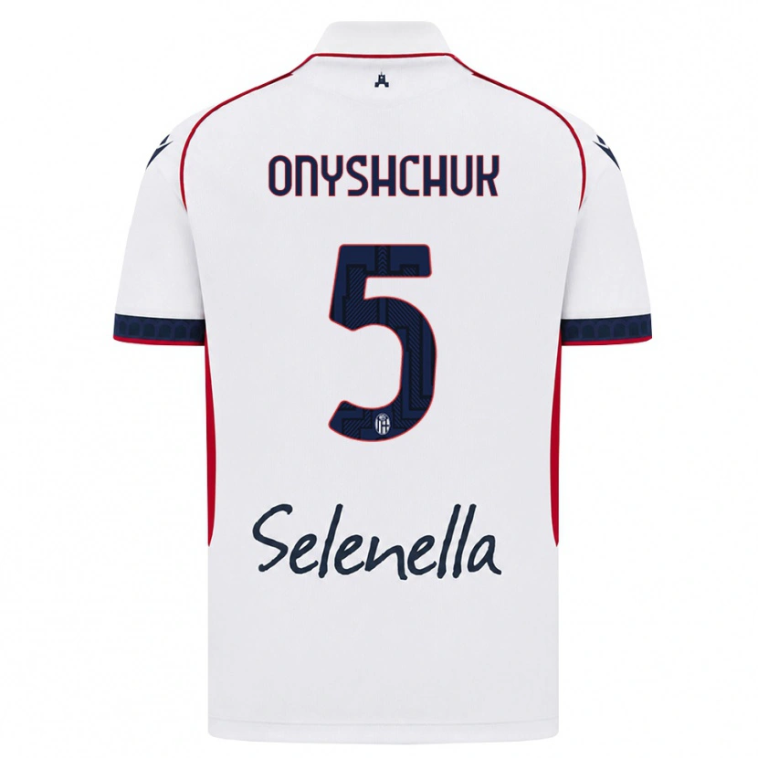 Danxen Mujer Camiseta Zakhar Onyshchuk #5 Blanco Rojo Azul Real 2ª Equipación 2026/27 La Camisa México