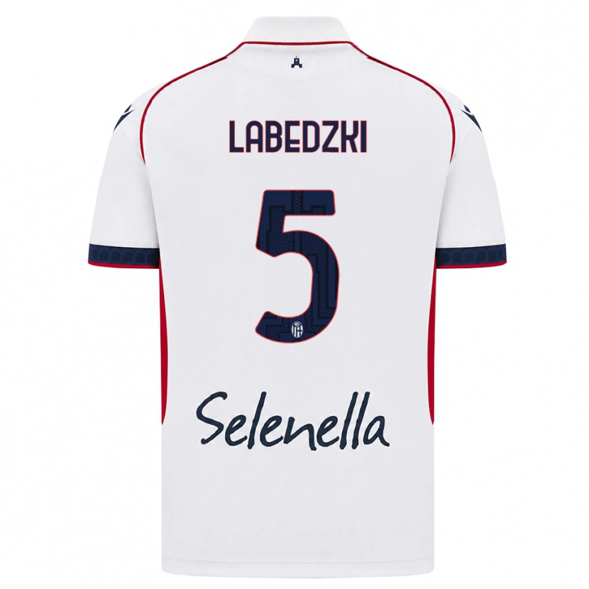 Danxen Mujer Camiseta Jan Labedzki #5 Blanco Rojo Azul Real 2ª Equipación 2026/27 La Camisa México