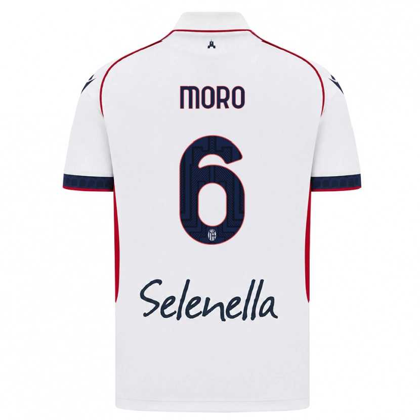 Danxen Mujer Camiseta Nikola Moro #6 Blanco Rojo Azul Real 2ª Equipación 2026/27 La Camisa México