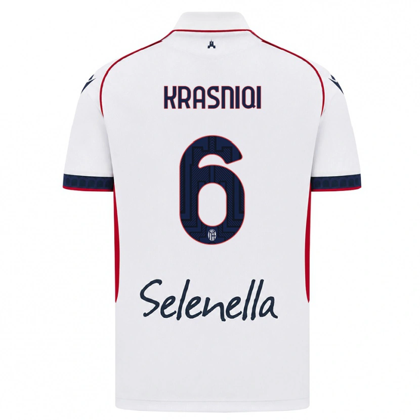 Danxen Mujer Camiseta Besalet Krasniqi #6 Blanco Rojo Azul Real 2ª Equipación 2026/27 La Camisa México