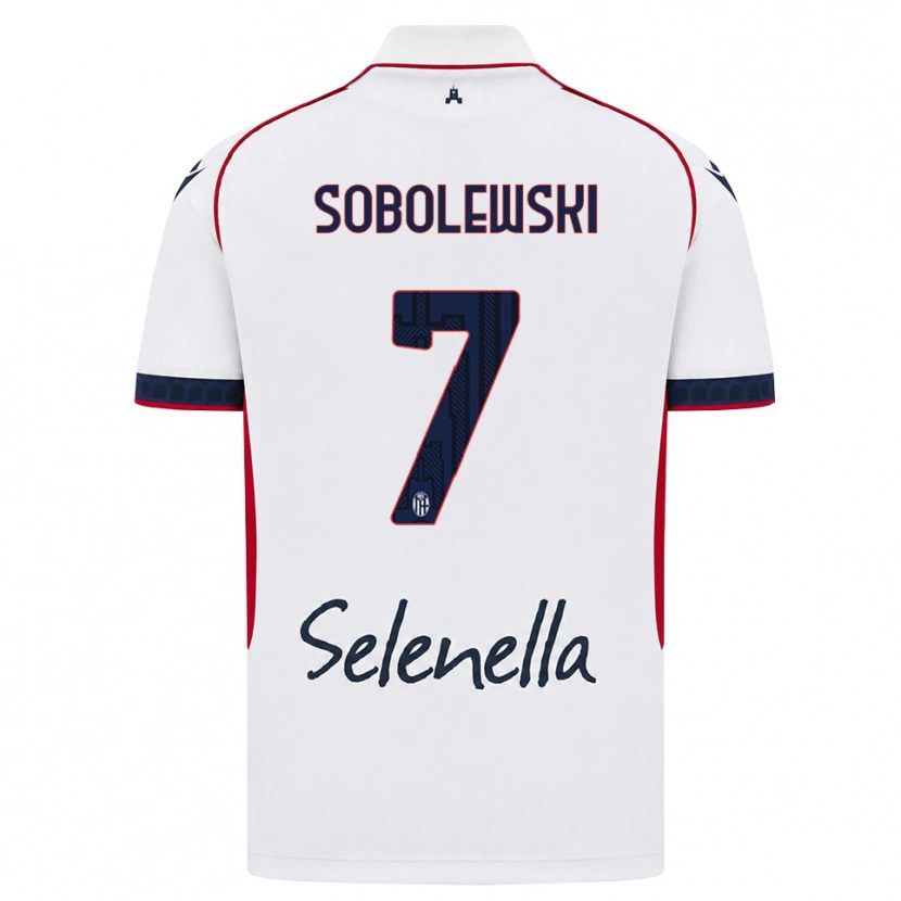 Danxen Mujer Camiseta Konrad Sobolewski #7 Blanco Rojo Azul Real 2ª Equipación 2026/27 La Camisa México