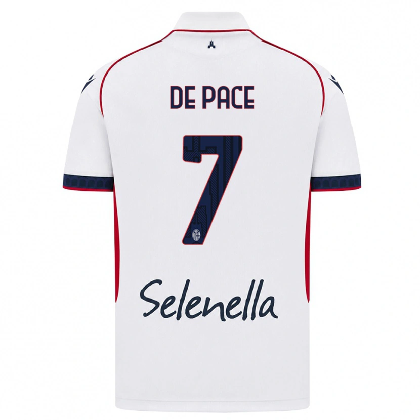 Danxen Mujer Camiseta Piervincenzo De Pace #7 Blanco Rojo Azul Real 2ª Equipación 2026/27 La Camisa México
