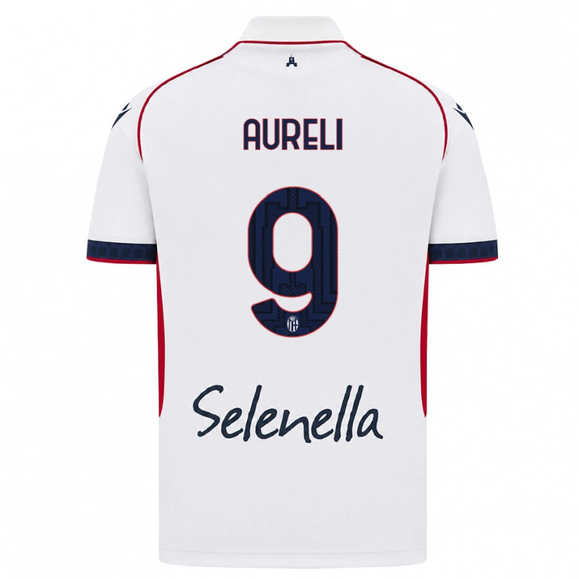 Danxen Mujer Camiseta Valerio Aureli #9 Blanco Rojo Azul Real 2ª Equipación 2026/27 La Camisa México