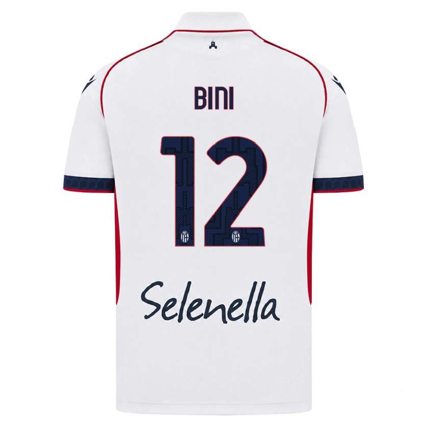Danxen Mujer Camiseta Cesare Bini #12 Blanco Rojo Azul Real 2ª Equipación 2026/27 La Camisa México