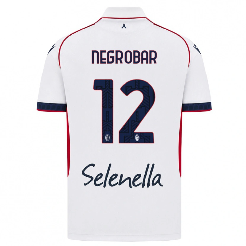 Danxen Mujer Camiseta Lucas Negrobar #12 Blanco Rojo Azul Real 2ª Equipación 2026/27 La Camisa México