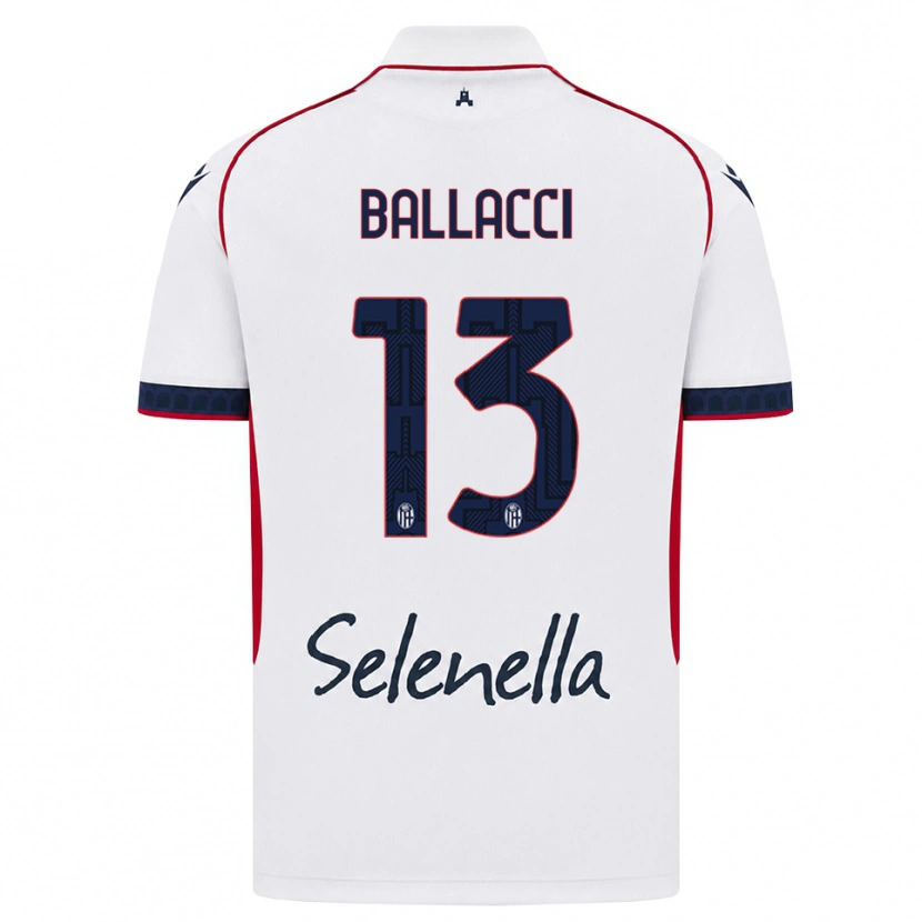 Danxen Mujer Camiseta Edoardo Ballacci #13 Blanco Rojo Azul Real 2ª Equipación 2026/27 La Camisa México