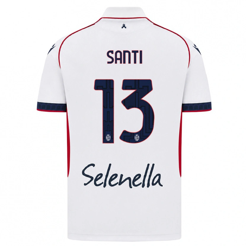 Danxen Mujer Camiseta Manuel Santi #13 Blanco Rojo Azul Real 2ª Equipación 2026/27 La Camisa México