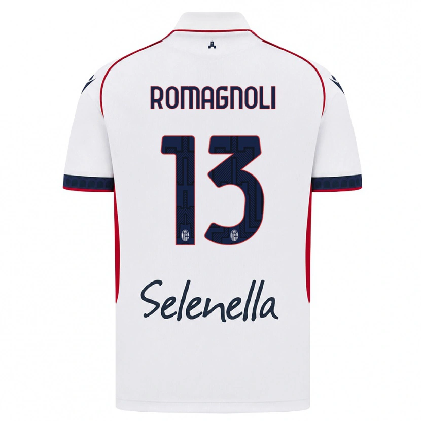 Danxen Mujer Camiseta Andrea Romagnoli #13 Blanco Rojo Azul Real 2ª Equipación 2026/27 La Camisa México