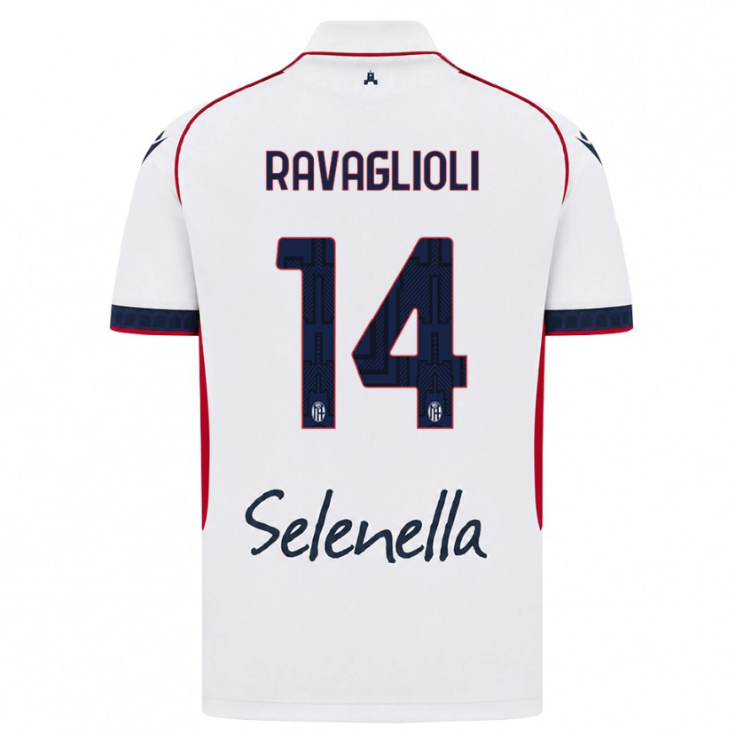 Danxen Mujer Camiseta Tommaso Ravaglioli #14 Blanco Rojo Azul Real 2ª Equipación 2026/27 La Camisa México
