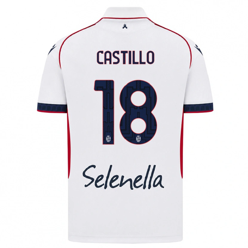 Danxen Mujer Camiseta Tomas Castillo #18 Blanco Rojo Azul Real 2ª Equipación 2026/27 La Camisa México