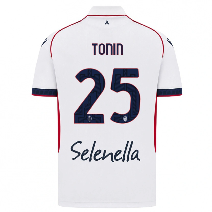 Danxen Mujer Camiseta Federico Tonin #25 Blanco Rojo Azul Real 2ª Equipación 2026/27 La Camisa México