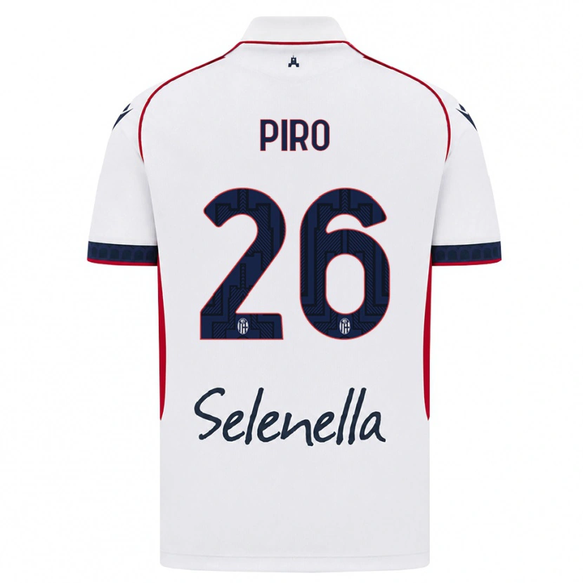 Danxen Mujer Camiseta Christian Piro #26 Blanco Rojo Azul Real 2ª Equipación 2026/27 La Camisa México