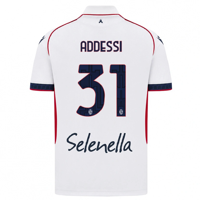 Danxen Mujer Camiseta Simone Addessi #31 Blanco Rojo Azul Real 2ª Equipación 2026/27 La Camisa México
