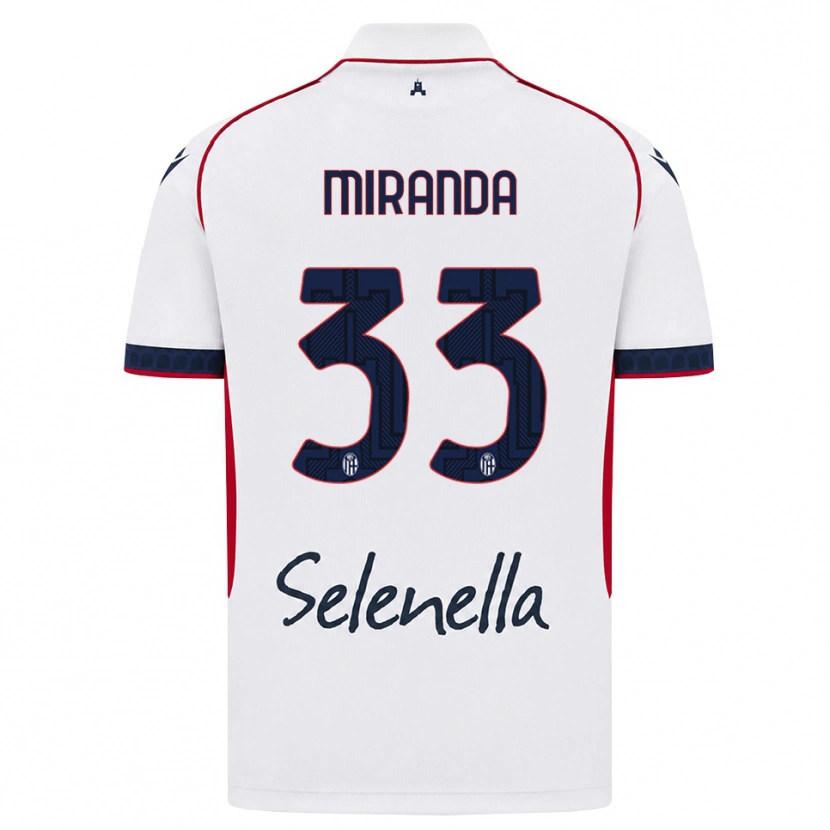 Danxen Mujer Camiseta Juan Miranda #33 Blanco Rojo Azul Real 2ª Equipación 2026/27 La Camisa México