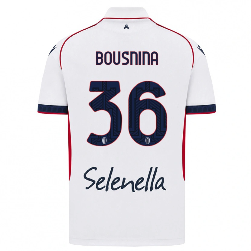 Danxen Mujer Camiseta Farès Bousnina #36 Blanco Rojo Azul Real 2ª Equipación 2026/27 La Camisa México