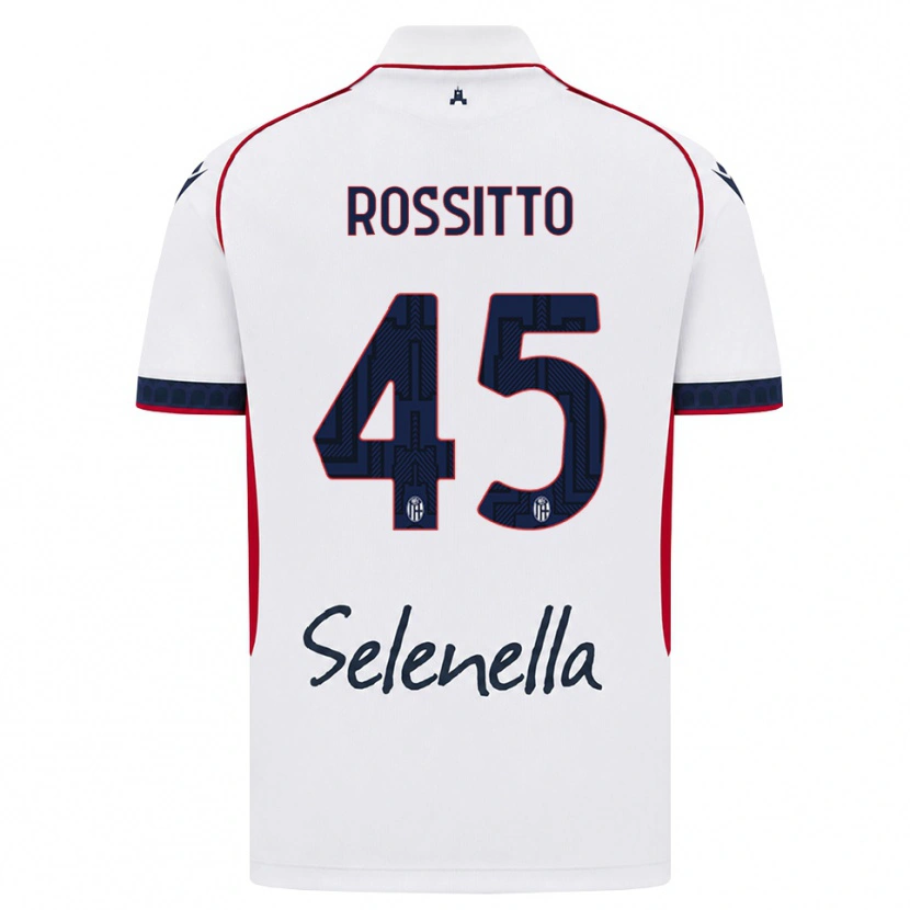Danxen Mujer Camiseta Niccoló Rossitto #45 Blanco Rojo Azul Real 2ª Equipación 2026/27 La Camisa México