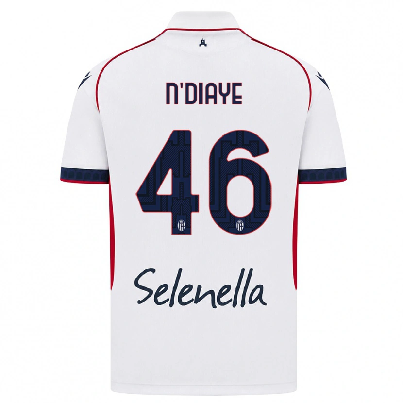 Danxen Mujer Camiseta Antoine N'diaye #46 Blanco Rojo Azul Real 2ª Equipación 2026/27 La Camisa México