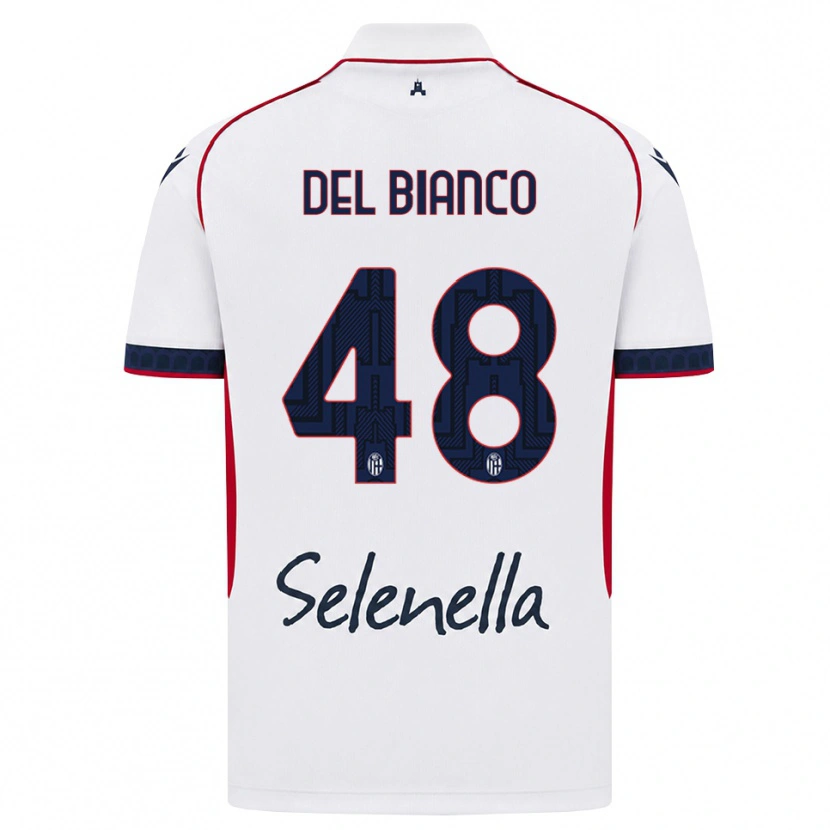Danxen Mujer Camiseta Riccardo Del Bianco #48 Blanco Rojo Azul Real 2ª Equipación 2026/27 La Camisa México