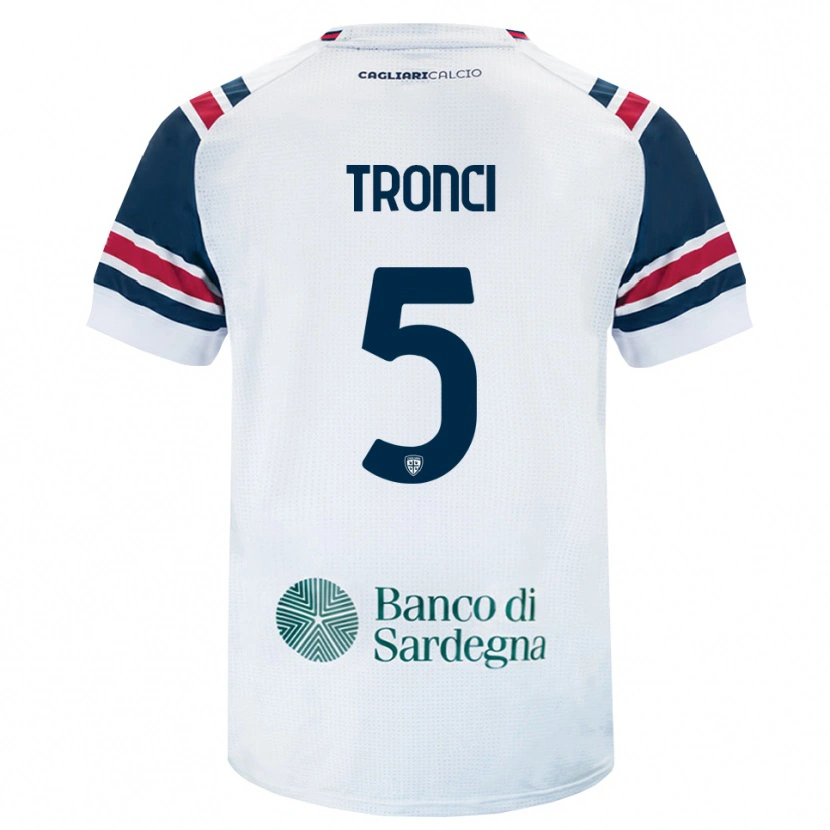 Danxen Mujer Camiseta Luca Tronci #5 Blanco Rojo Verde 2ª Equipación 2026/27 La Camisa México