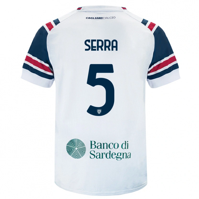 Danxen Mujer Camiseta Davide Serra #5 Blanco Rojo Verde 2ª Equipación 2026/27 La Camisa México