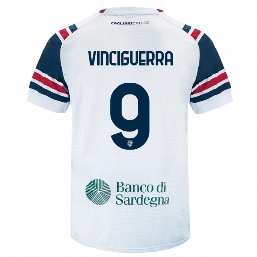 Danxen Mujer Camiseta Alessandro Vinciguerra #9 Blanco Rojo Verde 2ª Equipación 2026/27 La Camisa México
