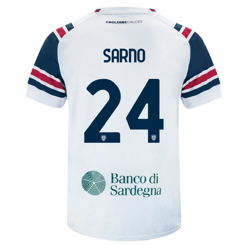 Danxen Mujer Camiseta Vincenzo Sarno #24 Blanco Rojo Verde 2ª Equipación 2026/27 La Camisa México