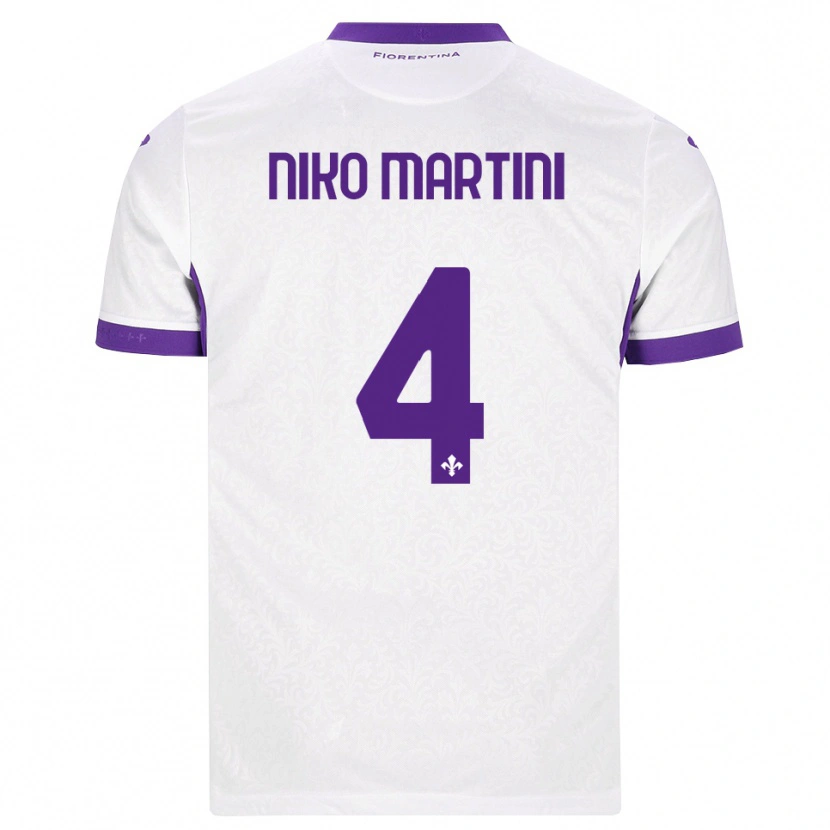 Danxen Mujer Camiseta Niko Martini #4 Blanco Morado 2ª Equipación 2026/27 La Camisa México