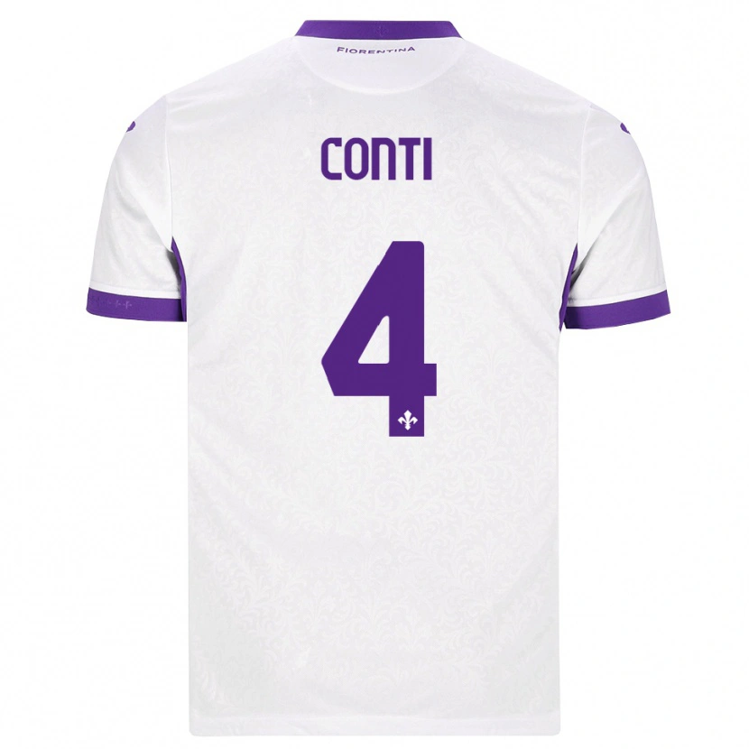 Danxen Mujer Camiseta Gabriele Conti #4 Blanco Morado 2ª Equipación 2026/27 La Camisa México