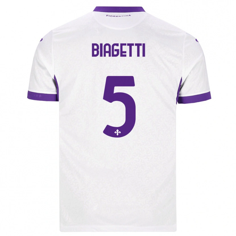 Danxen Mujer Camiseta Christian Biagetti #5 Blanco Morado 2ª Equipación 2026/27 La Camisa México
