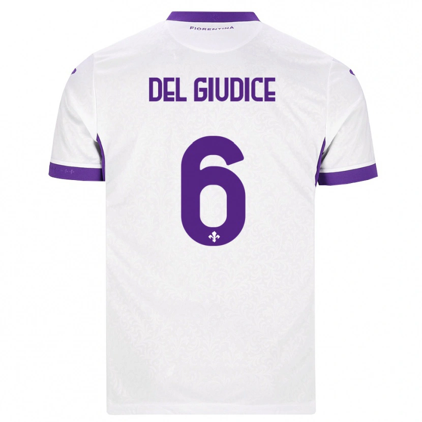 Danxen Mujer Camiseta Nicolas Del Giudice #6 Blanco Morado 2ª Equipación 2026/27 La Camisa México