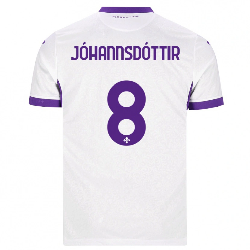 Danxen Mujer Camiseta Alexandra Jóhannsdóttir #8 Blanco Morado 2ª Equipación 2026/27 La Camisa México