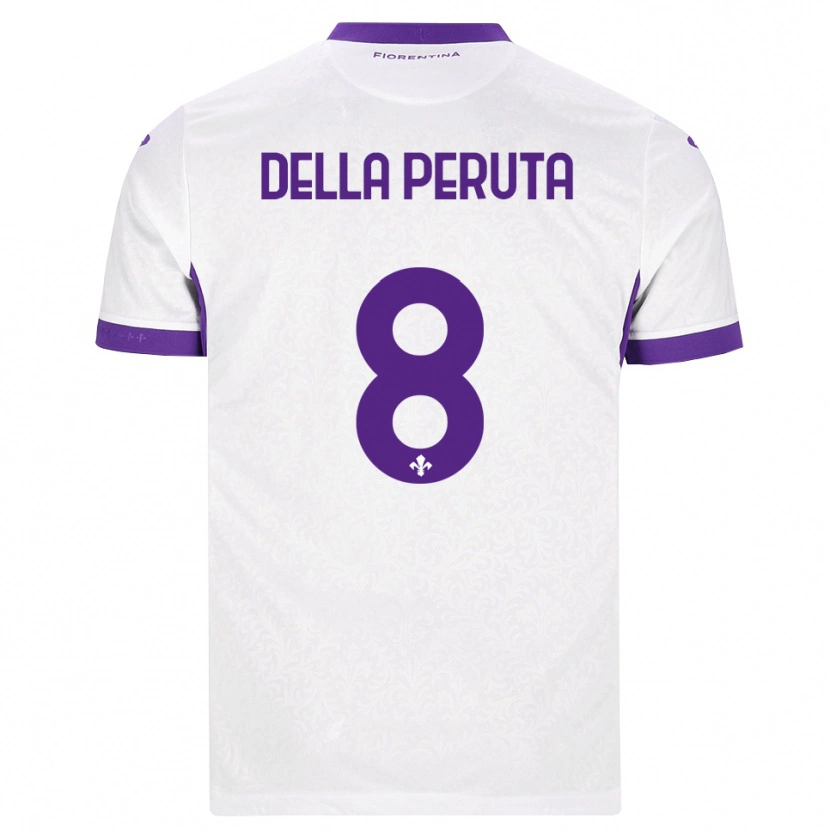 Danxen Mujer Camiseta Victoria Della Peruta #8 Blanco Morado 2ª Equipación 2026/27 La Camisa México