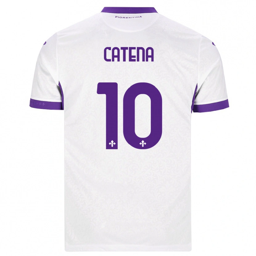 Danxen Mujer Camiseta Michaela Catena #10 Blanco Morado 2ª Equipación 2026/27 La Camisa México