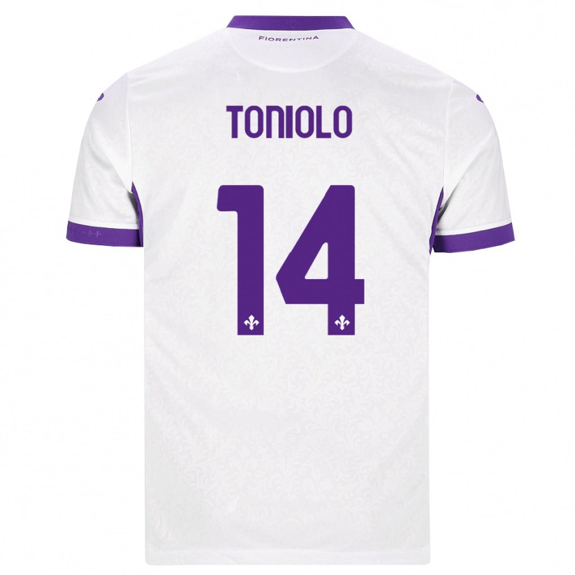 Danxen Mujer Camiseta Martina Toniolo #14 Blanco Morado 2ª Equipación 2026/27 La Camisa México