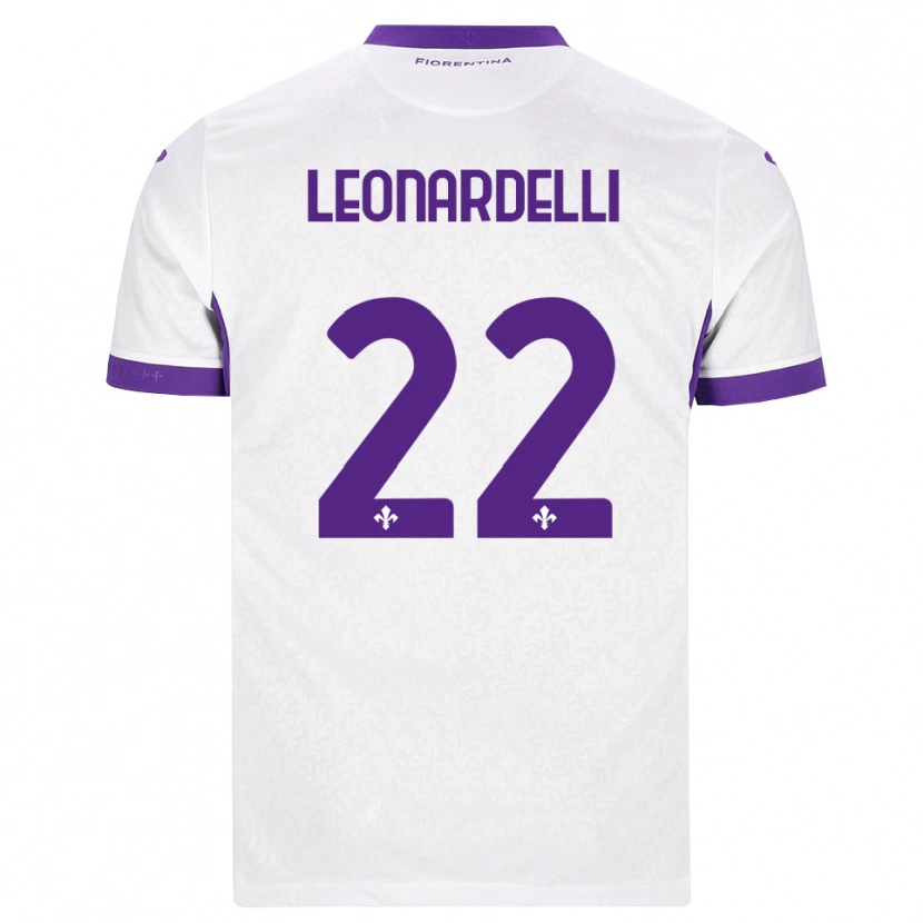 Danxen Mujer Camiseta Pietro Leonardelli #22 Blanco Morado 2ª Equipación 2026/27 La Camisa México
