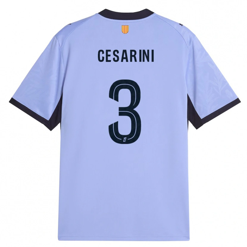 Danxen Mujer Camiseta Gaëtan Cesarini #3 Lavanda Negro Equipación Tercera 2026/27 La Camisa México