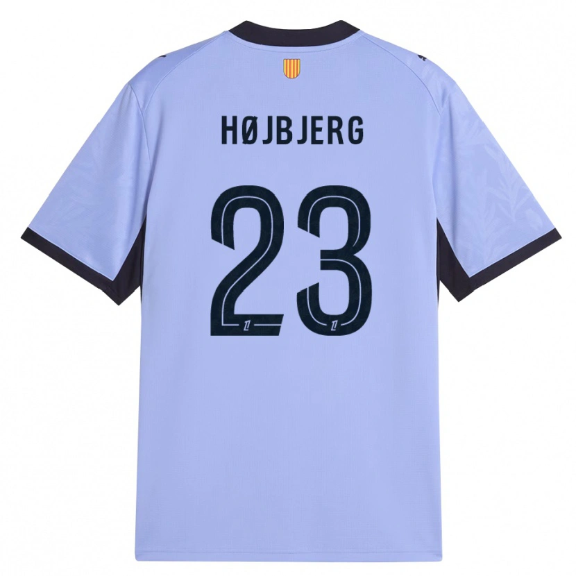 Danxen Mujer Camiseta Pierre-Emile Højbjerg #23 Lavanda Negro Equipación Tercera 2026/27 La Camisa México