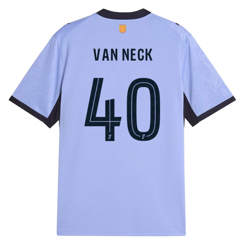 Danxen Mujer Camiseta Jelle Van Neck #40 Lavanda Negro Equipación Tercera 2026/27 La Camisa México