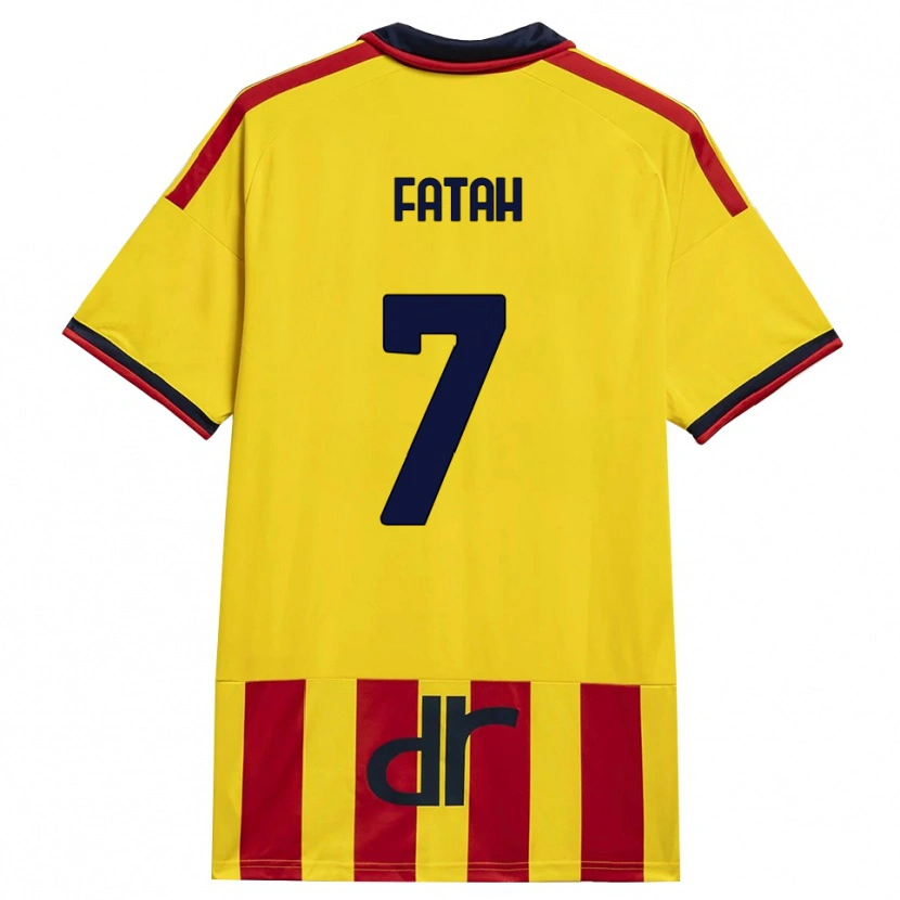 Danxen Niño Camiseta Amar Fatah #7 Amarillo Rojo 1ª Equipación 2026/27 La Camisa México