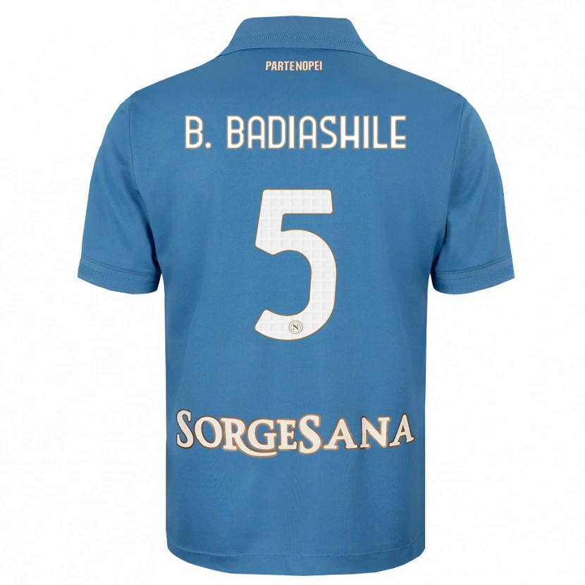 Danxen Niño Camiseta Benoît Badiashile #5 Azul Neblina Blanco 1ª Equipación 2026/27 La Camisa México