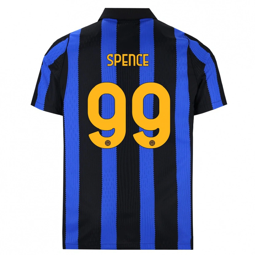 Danxen Niño Camiseta Djed Spence #99 Negro Azul Amarillo 1ª Equipación 2026/27 La Camisa México