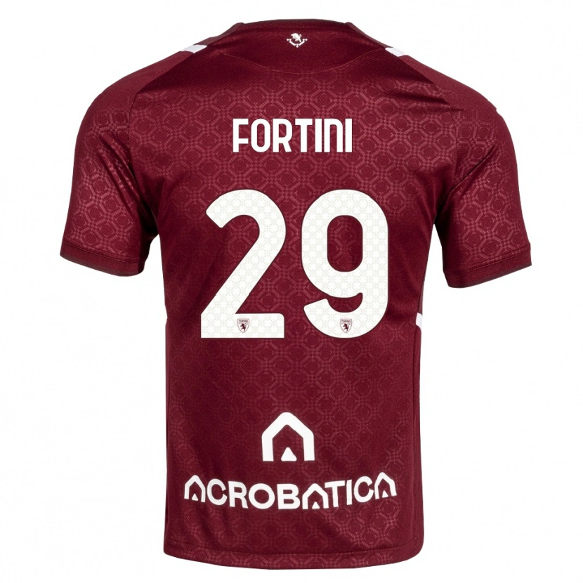 Danxen Niño Camiseta Niccolò Fortini #29 Burdeos Blanco 1ª Equipación 2026/27 La Camisa México