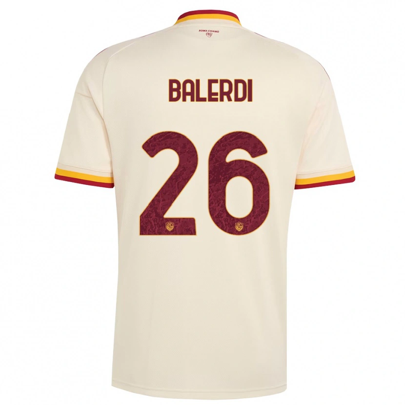 Danxen Niño Camiseta Leonardo Balerdi #26 Champán Rojo Amarillo 2ª Equipación 2026/27 La Camisa México