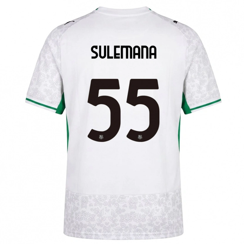 Danxen Niño Camiseta Ibrahim Sulemana #55 Blanco Negro Verde 2ª Equipación 2026/27 La Camisa México