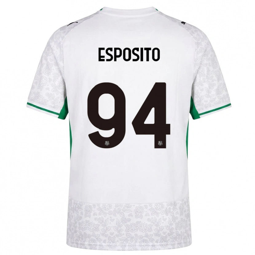 Danxen Niño Camiseta Sebastiano Esposito #94 Blanco Negro Verde 2ª Equipación 2026/27 La Camisa México