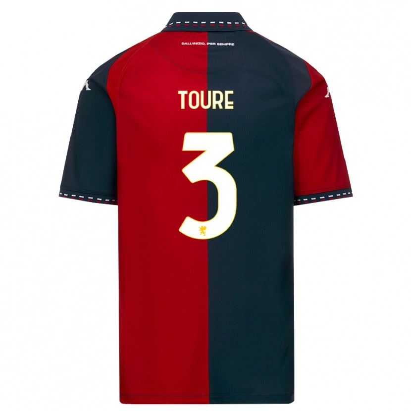 Danxen Niño Camiseta Mohamed Toure #3 Rojo Negro Blanco 1ª Equipación 2026/27 La Camisa México