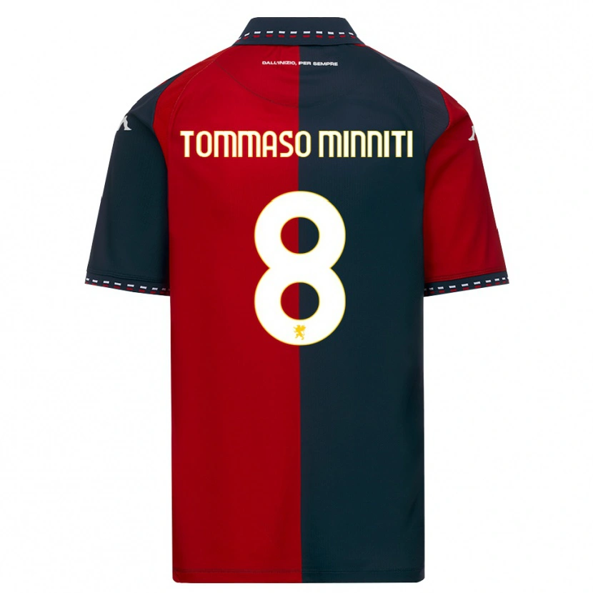 Danxen Niño Camiseta Giovanni Tommaso Minniti #8 Rojo Negro Blanco 1ª Equipación 2026/27 La Camisa México