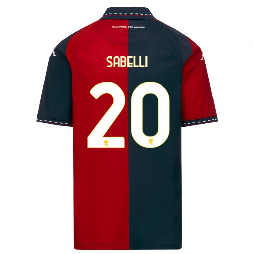 Danxen Niño Camiseta Stefano Sabelli #20 Rojo Negro Blanco 1ª Equipación 2026/27 La Camisa México