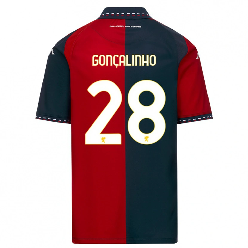 Danxen Niño Camiseta João Gonçalinho #28 Rojo Negro Blanco 1ª Equipación 2026/27 La Camisa México