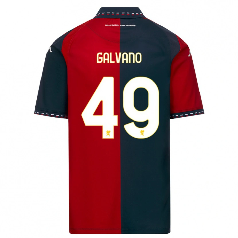 Danxen Niño Camiseta Cristian Galvano #49 Rojo Negro Blanco 1ª Equipación 2026/27 La Camisa México